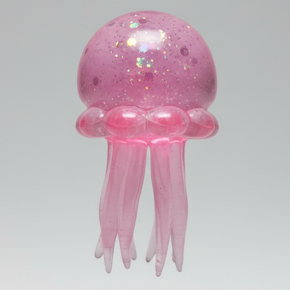 Squishy Toy | Pink Jellyfish Slow Rise | Tentacles Fidget Toy | One Size