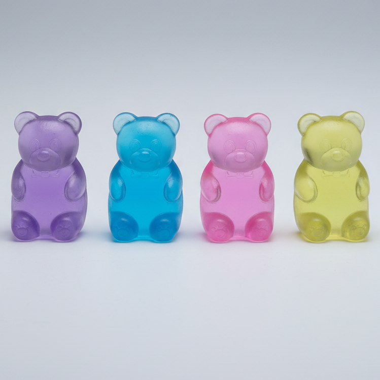Gummy Bear Squishies | Set of Four | Slow Rising | Multicolor