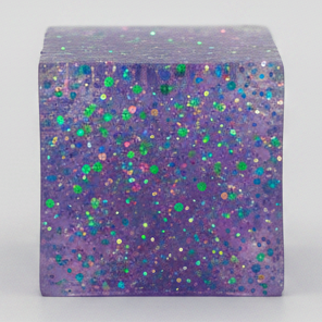 Mini Magic Cube | Slow Rising | Purple Translucent Glitter | One Size