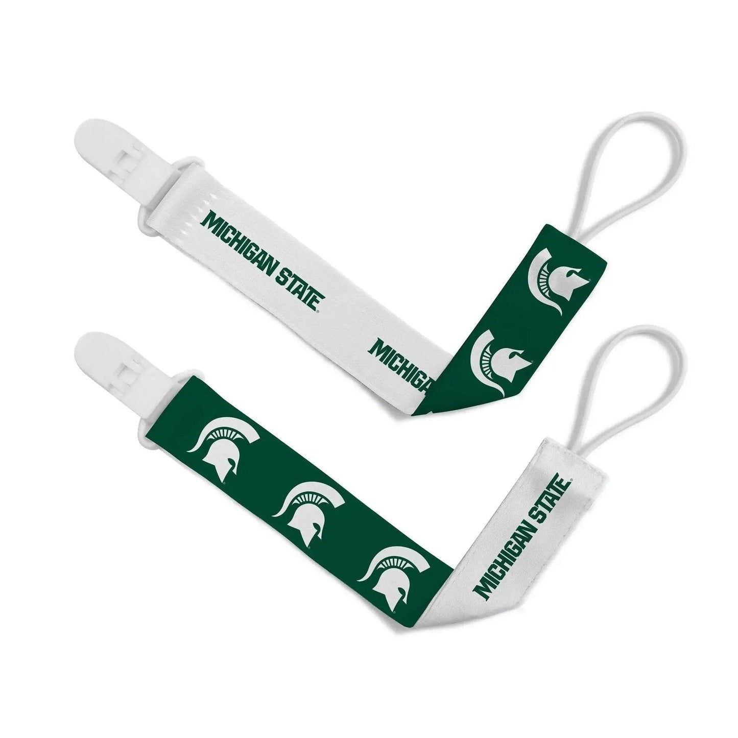  Michigan State Spartans Pacifier Clips 2 Pack Bundle -  ToylandEU™