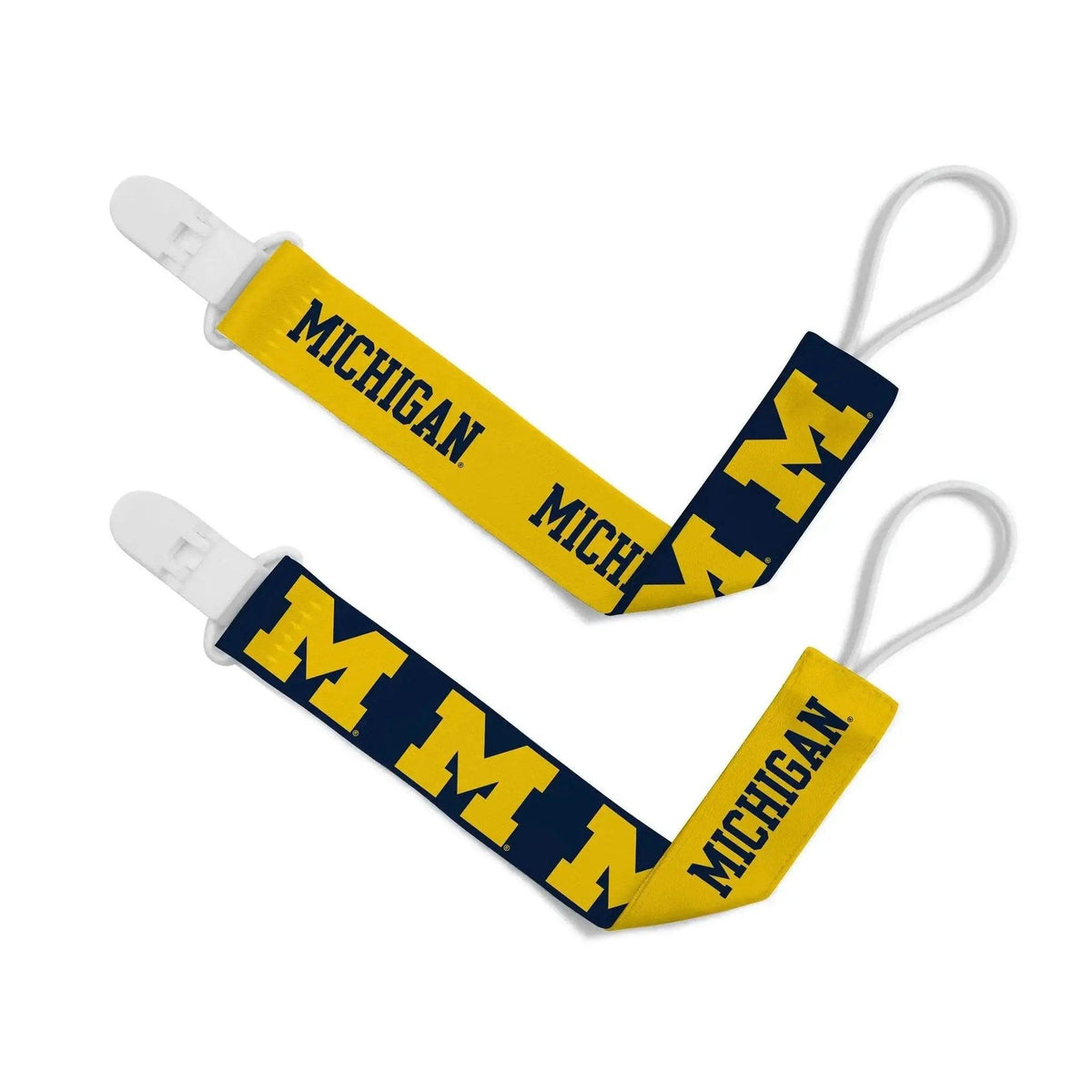  Michigan Wolverines Pacifier Clips Two Pack for Baby -  ToylandEU™