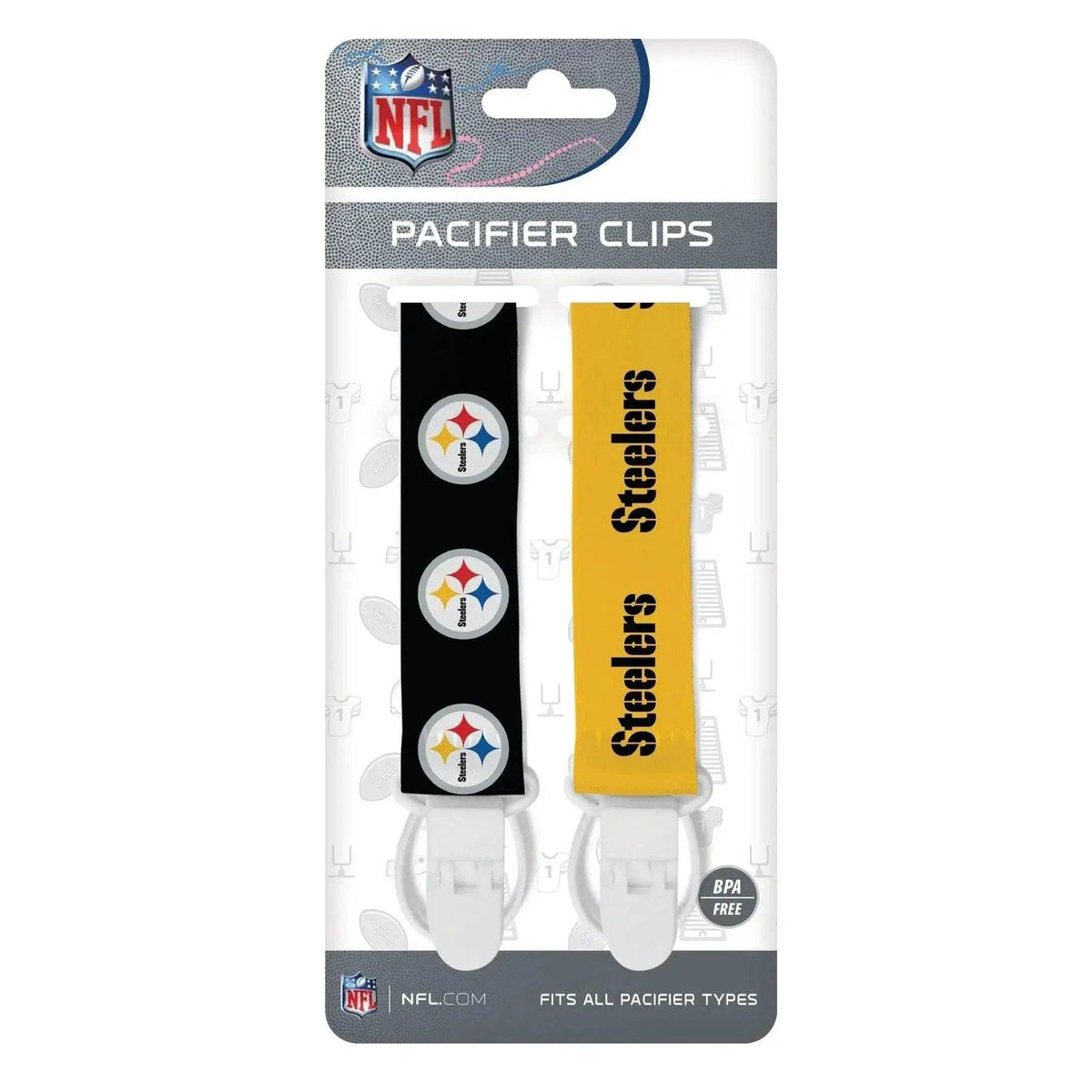  Pittsburgh Steelers Pacifier Clips For Babies 2 Pack -  ToylandEU™