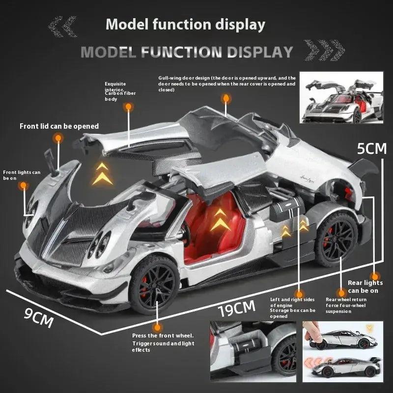  Pagani Huayra BC 1 32 Diecast Alloy Car Sound Light -  ToylandEU™