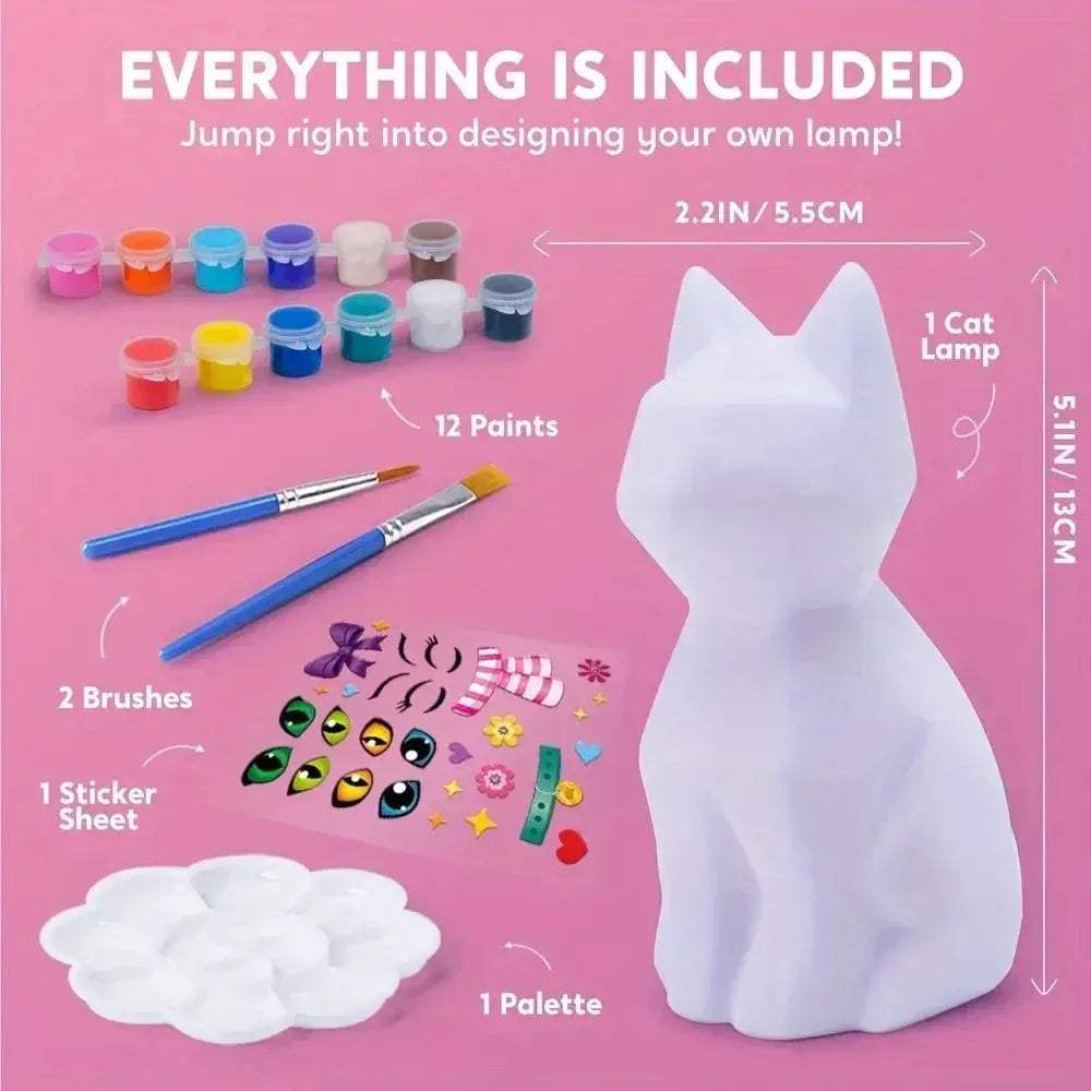  Paint Your Own Cat Lamp Kit DIY All Inclusive Craft Kit -  ToylandEU™