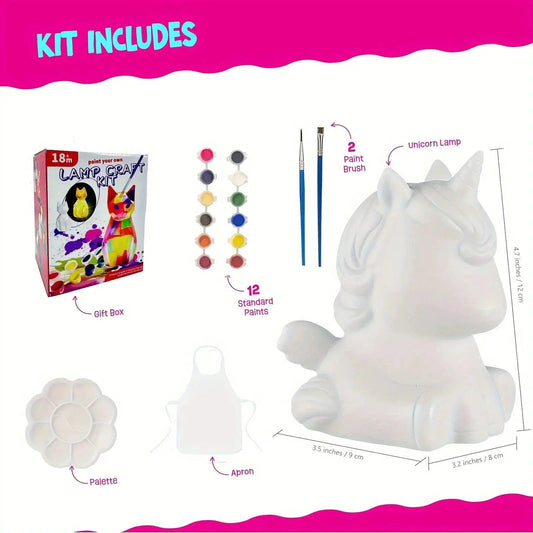  Paint Your Own Unicorn Lamp Art Kit Diy Night Light Safe -  ToylandEU™
