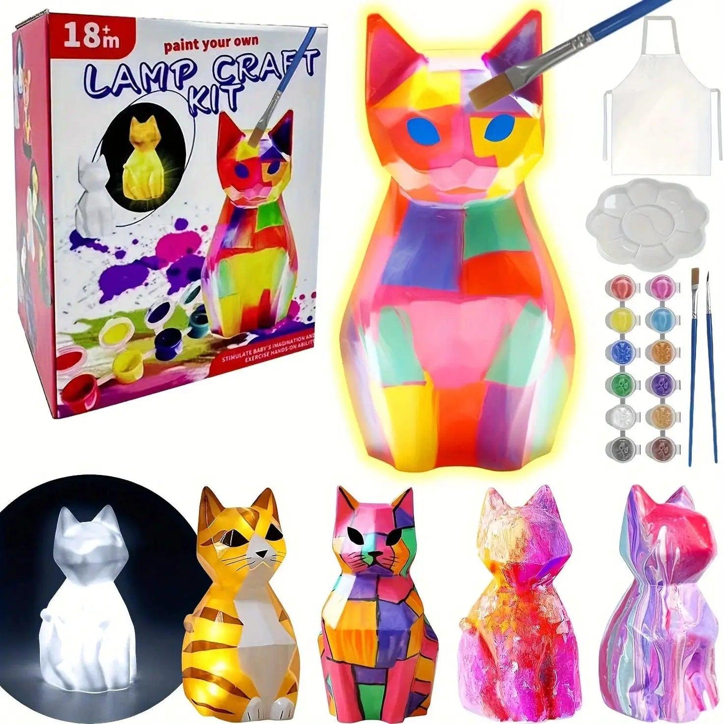  Paint Your Own Unicorn Lamp Art Kit Diy Night Light Safe -  ToylandEU™