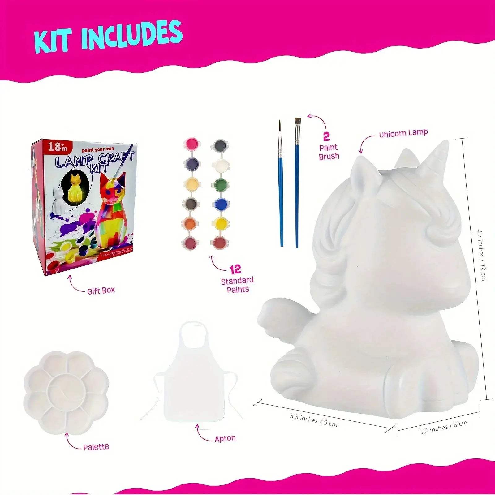 Paint Your Own Unicorn Lamp Art Kit Diy Night Light - ToylandEU