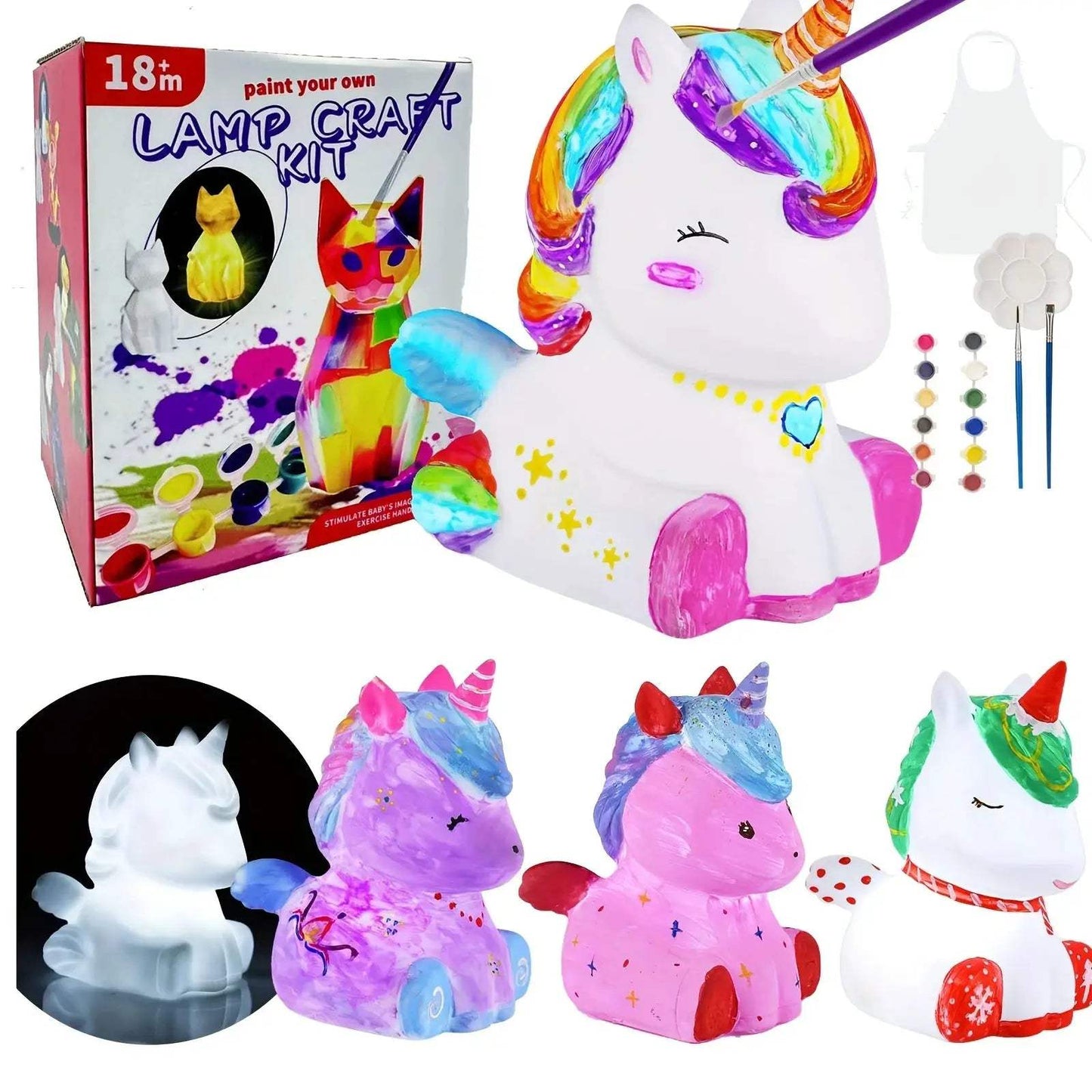 Paint Your Own Unicorn Lamp Art Kit Diy Night Light - ToylandEU