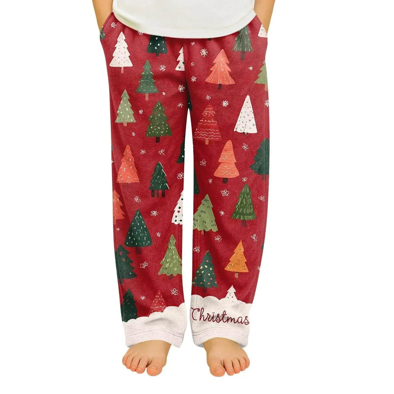  Kids Christmas Pajama Pants Loose Fit Cozy Cartoon Print -  ToylandEU™