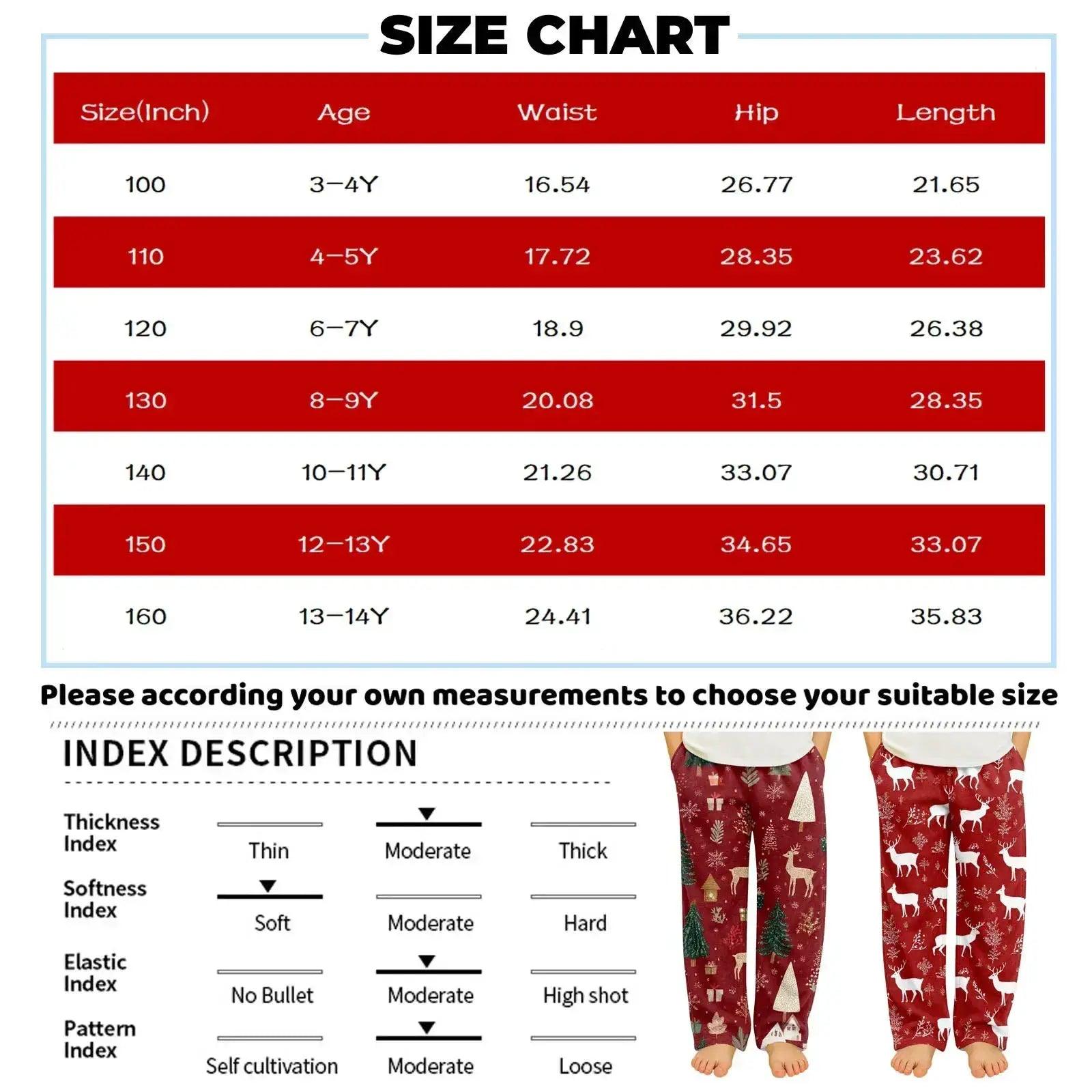 Kids Christmas Pajama Pants Loose Fit Cozy Cartoon Print -  ToylandEU™