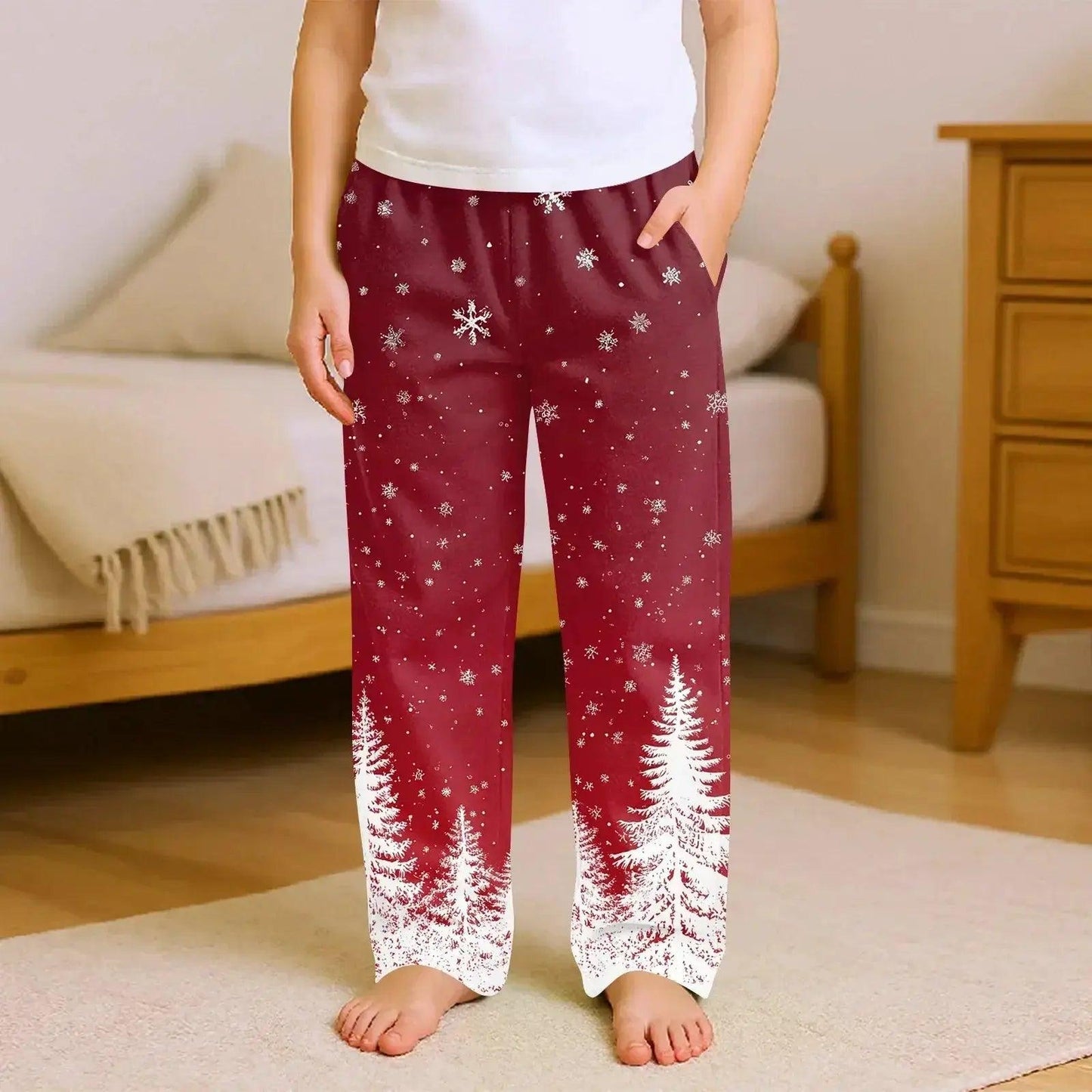  Kids Christmas Pajama Pants Loose Fit Cozy Cartoon Print -  ToylandEU™