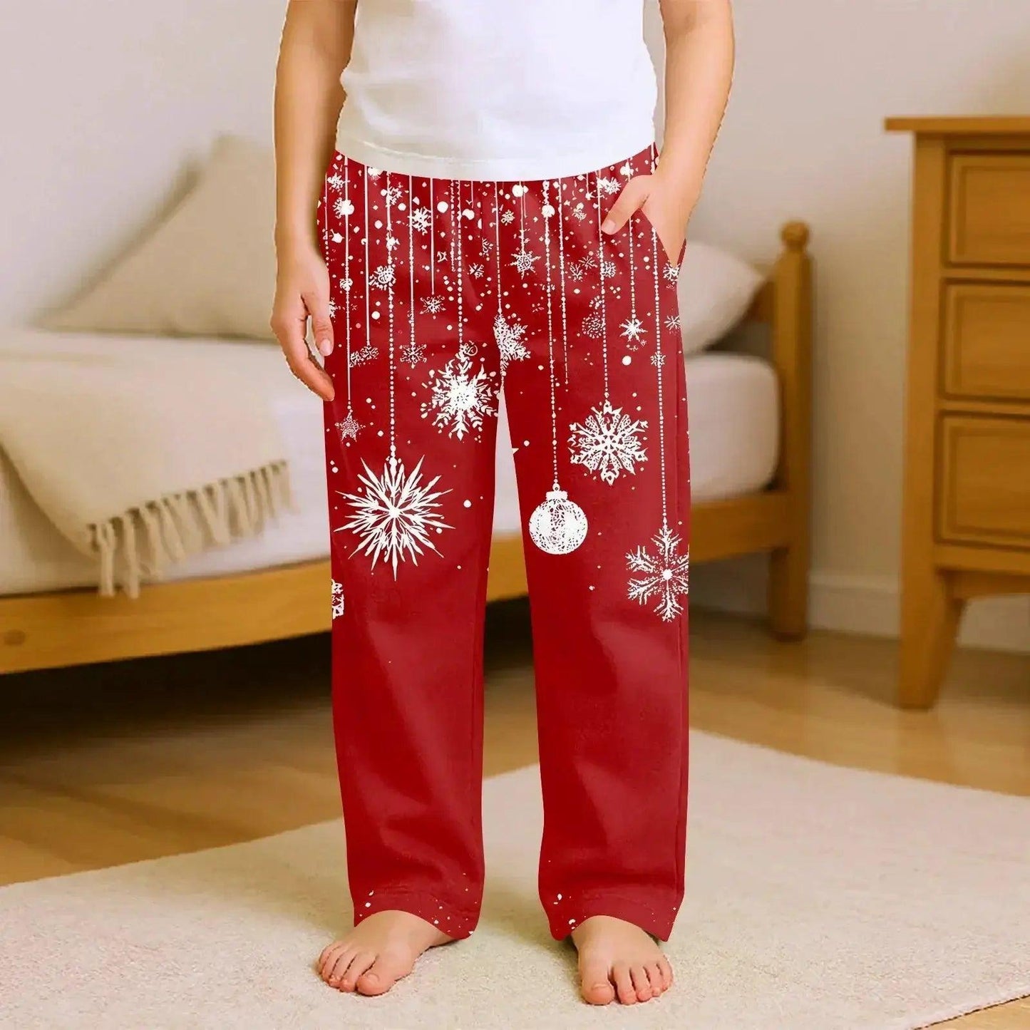  Kids Christmas Pajama Pants Loose Fit Cozy Cartoon Print -  ToylandEU™