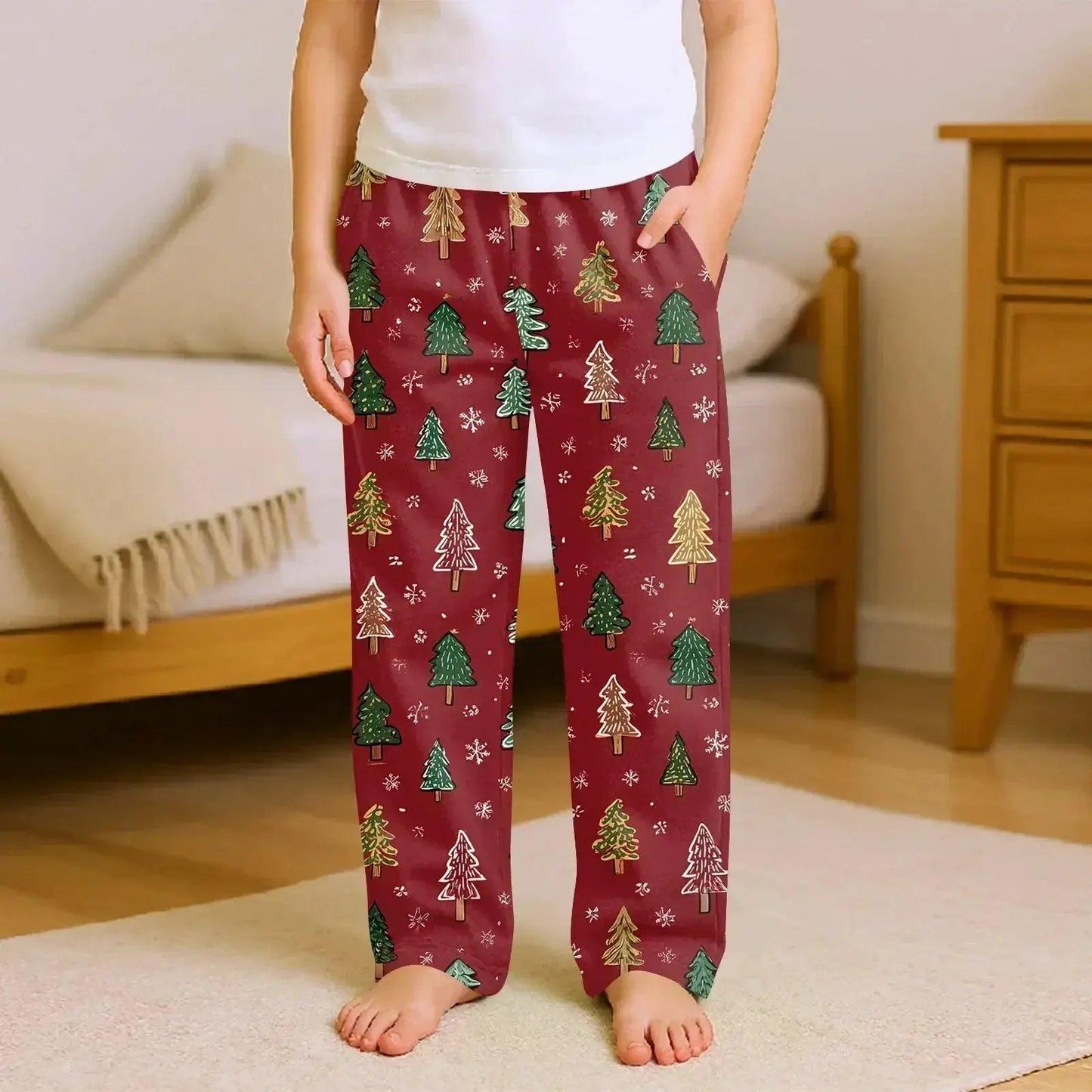  Kids Christmas Pajama Pants Loose Fit Cozy Cartoon Print -  ToylandEU™