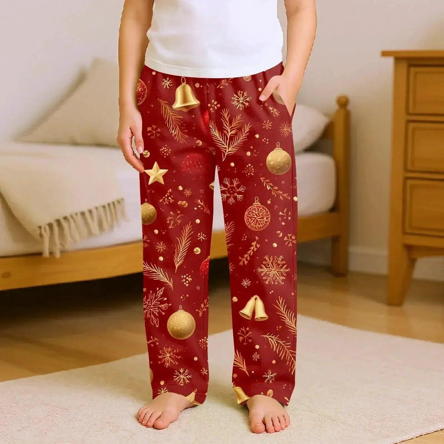  Kids Christmas Pajama Pants Loose Fit Cozy Cartoon Print -  ToylandEU™