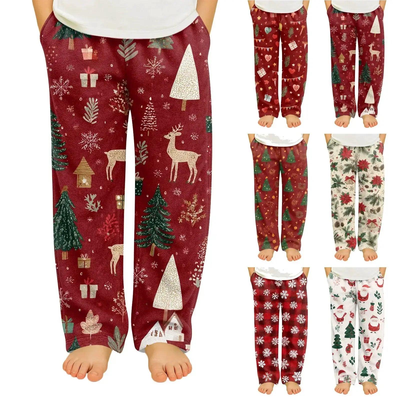  Kids Christmas Pajama Pants Loose Fit Comfort Cartoon -  ToylandEU™