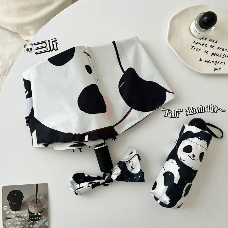 Panda Kids Umbrella Automatic Folding UV Protection - ToylandEU