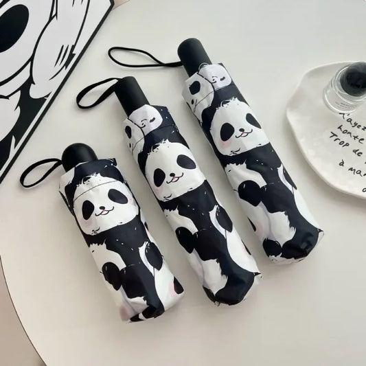 Panda Kids Umbrella Automatic Folding UV Protection - ToylandEU
