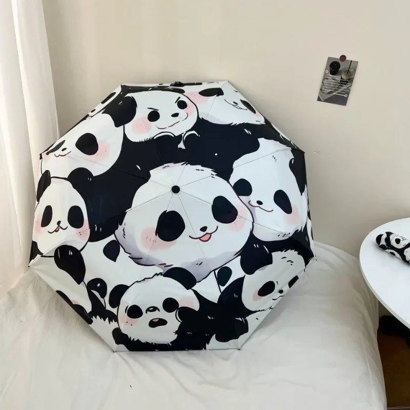 Panda Kids Umbrella Automatic Folding UV Protection - ToylandEU
