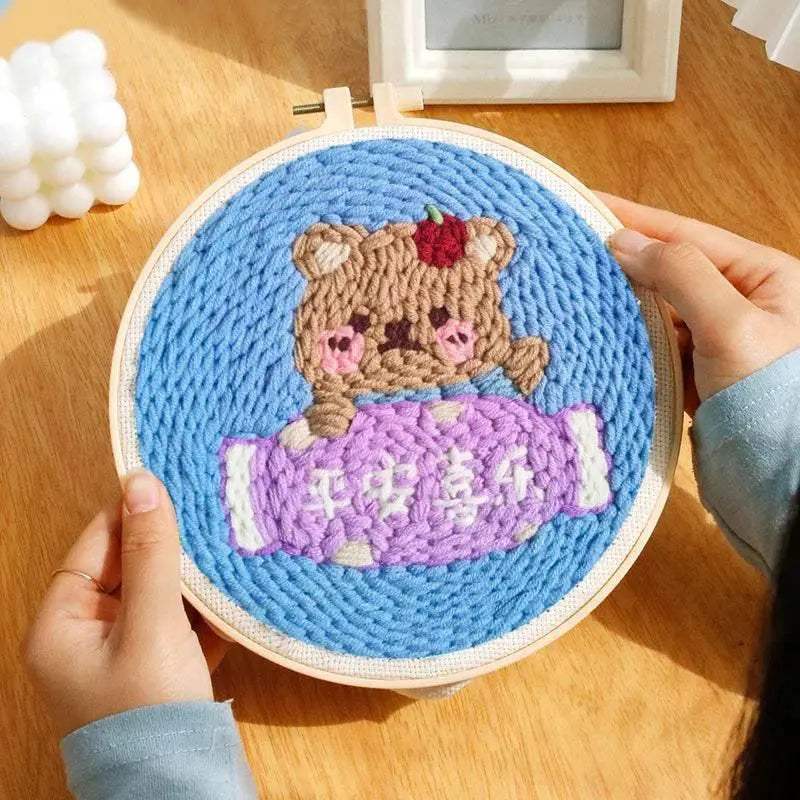  Panda-Themed DIY Punch Needle Embroidery Kit for Home Decor -  ToylandEU™