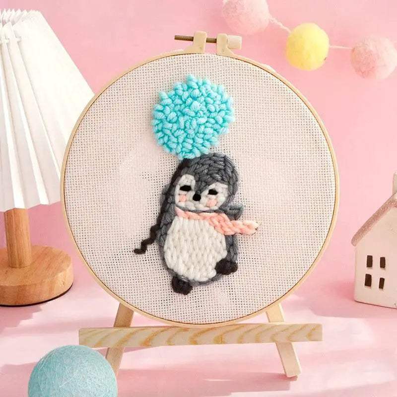  Panda-Themed DIY Punch Needle Embroidery Kit for Home Decor -  ToylandEU™