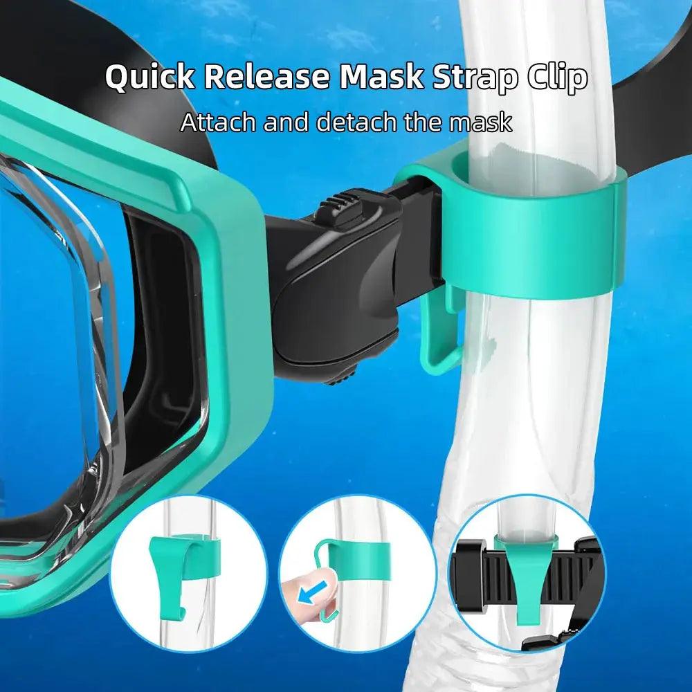  Panoramic Snorkel Mask Set Three Lens Anti Fog Dry Top -  ToylandEU™