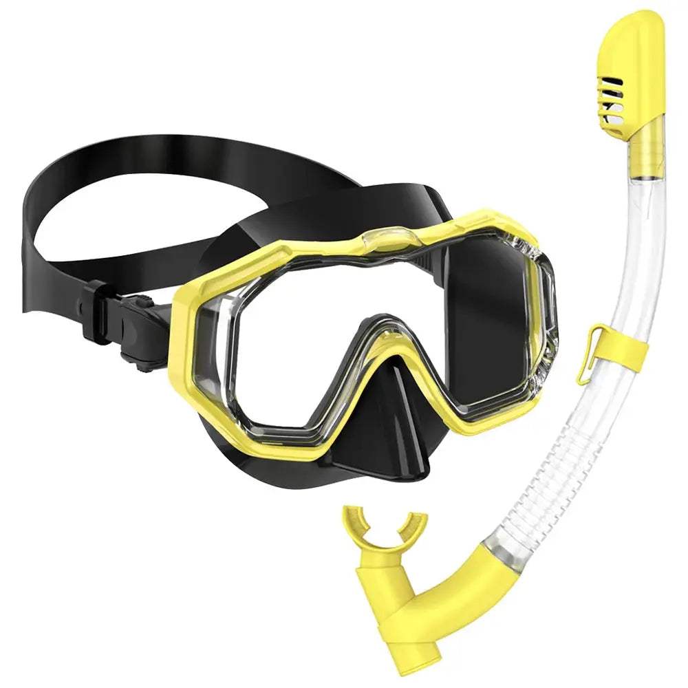  Panoramic Snorkel Mask Set Three Lens Anti Fog Dry Top -  ToylandEU™
