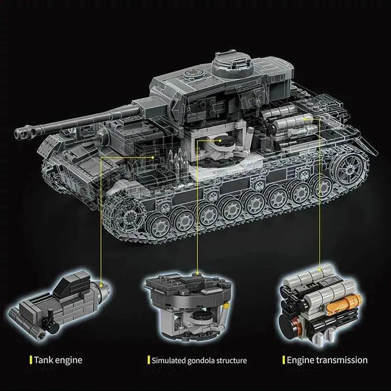  Panzer Tank Building Blocks Kit With Figures WW2 -  ToylandEU™