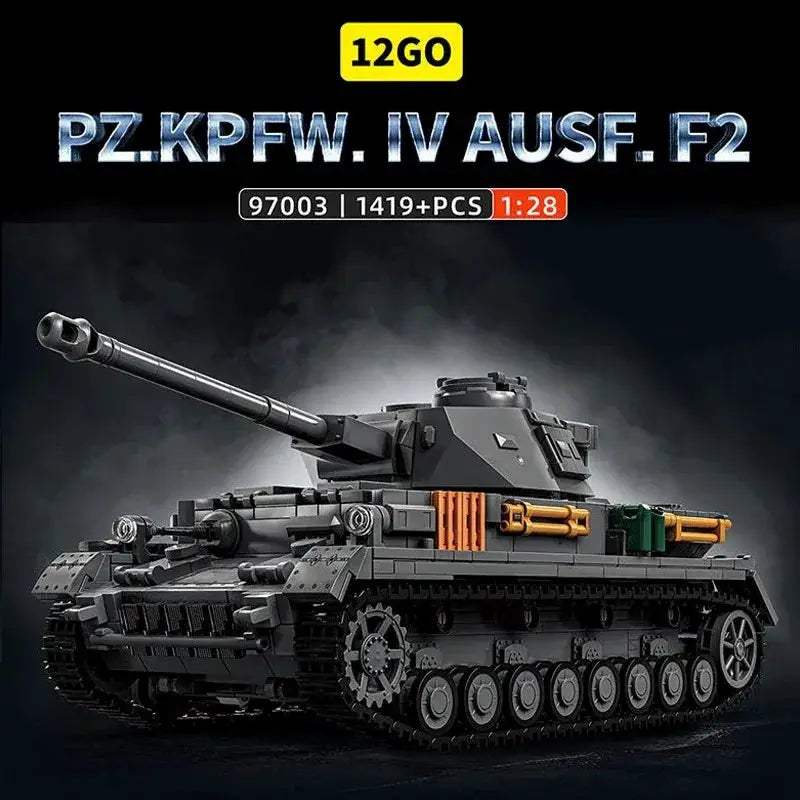 Panzer Tank Building Blocks Kit With Figures WW2 Military - ToylandEU