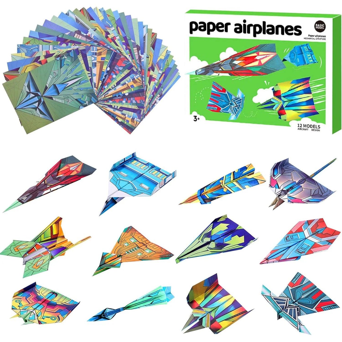  Paper Airplane Kit | 12 Styles | Toylandeu™ 