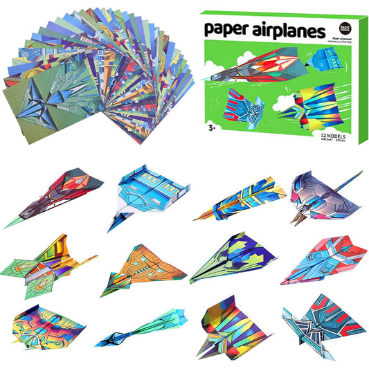  Paper Airplane Kit | 12 Styles | Toylandeu™ 
