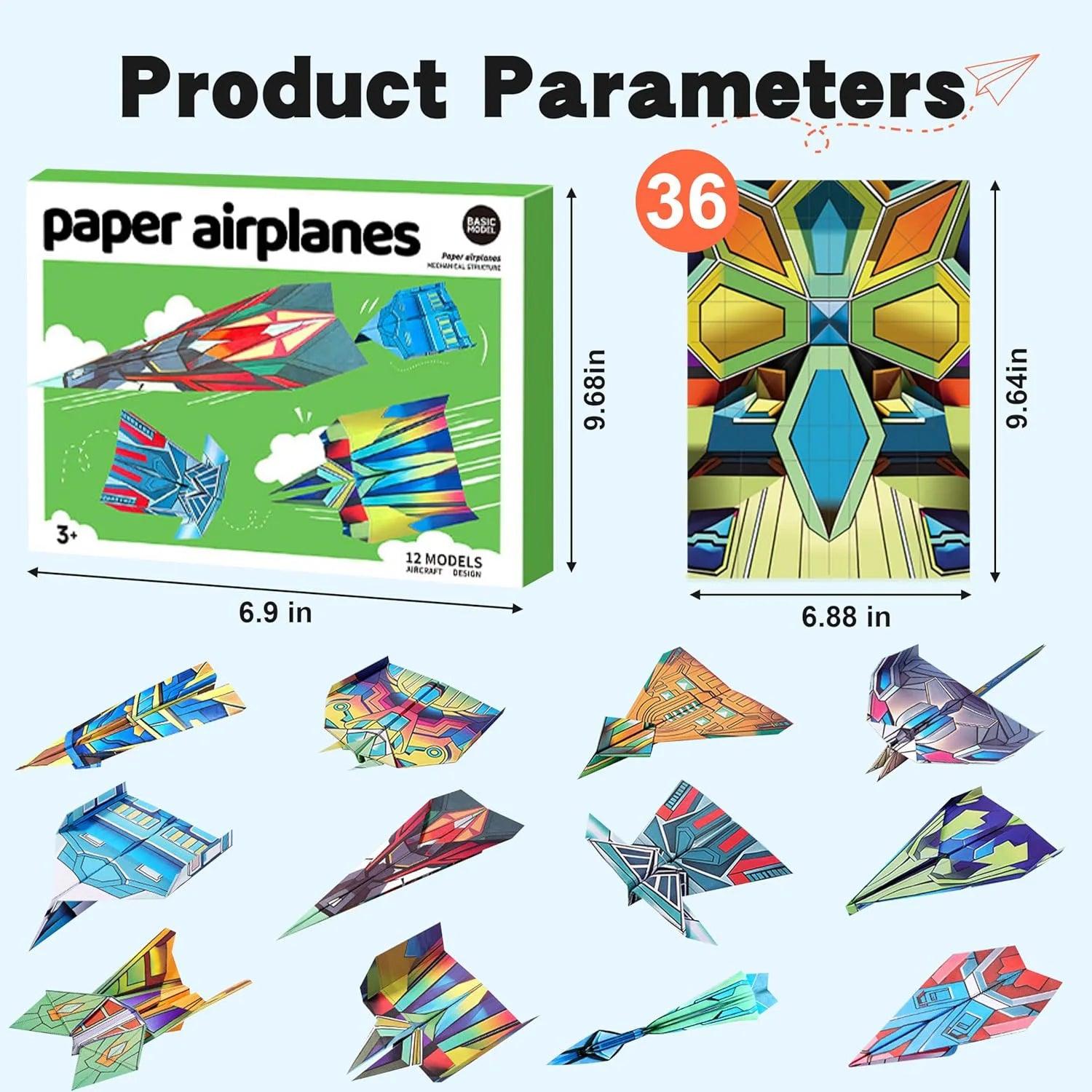  Paper Airplane Kit | 12 Styles | Toylandeu™ 