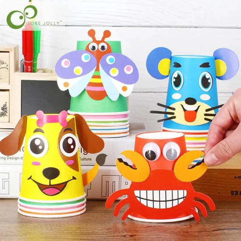  DIY Paper Cups Craft Kit For Kids With Colorful Stickers -  ToylandEU™