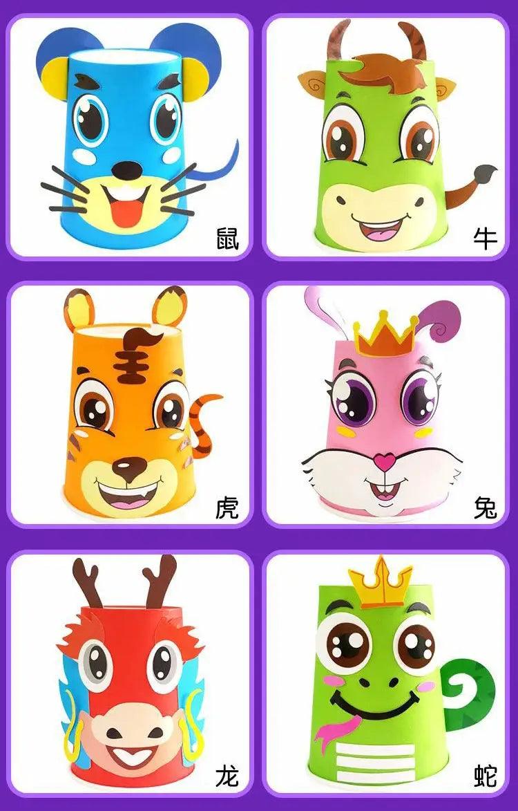  DIY Paper Cups Craft Kit For Kids With Colorful Stickers -  ToylandEU™