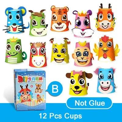 DIY Paper Cups Craft Kit For Kids With Colorful Stickers -  ToylandEU™