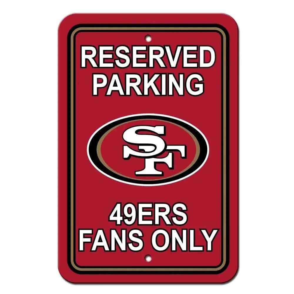  San Francisco 49ers Reserved Parking Sign 12x18 Plastic -  ToylandEU™