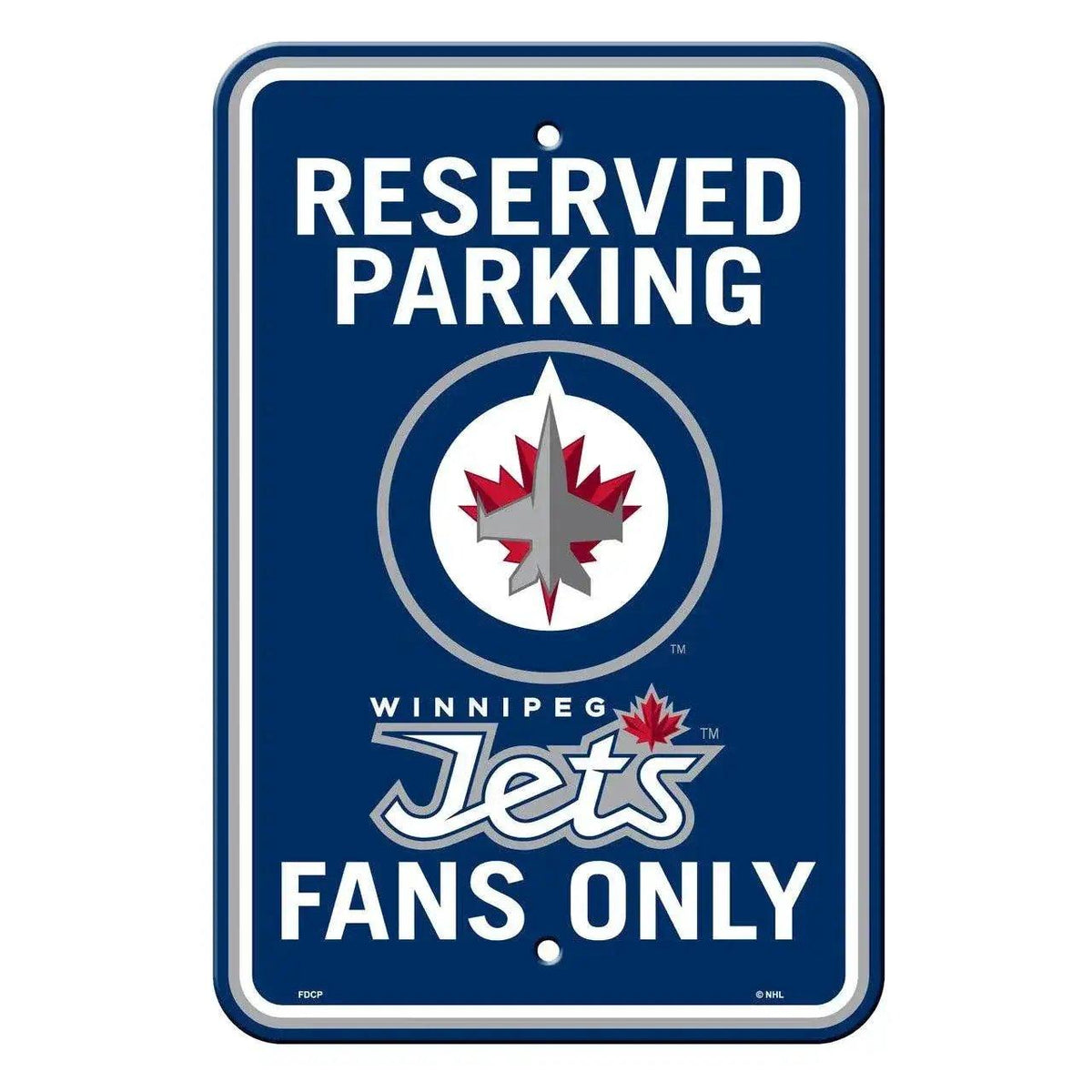  Winnipeg Jets 12x18 Plastic Reserved Parking Sign Original -  ToylandEU™