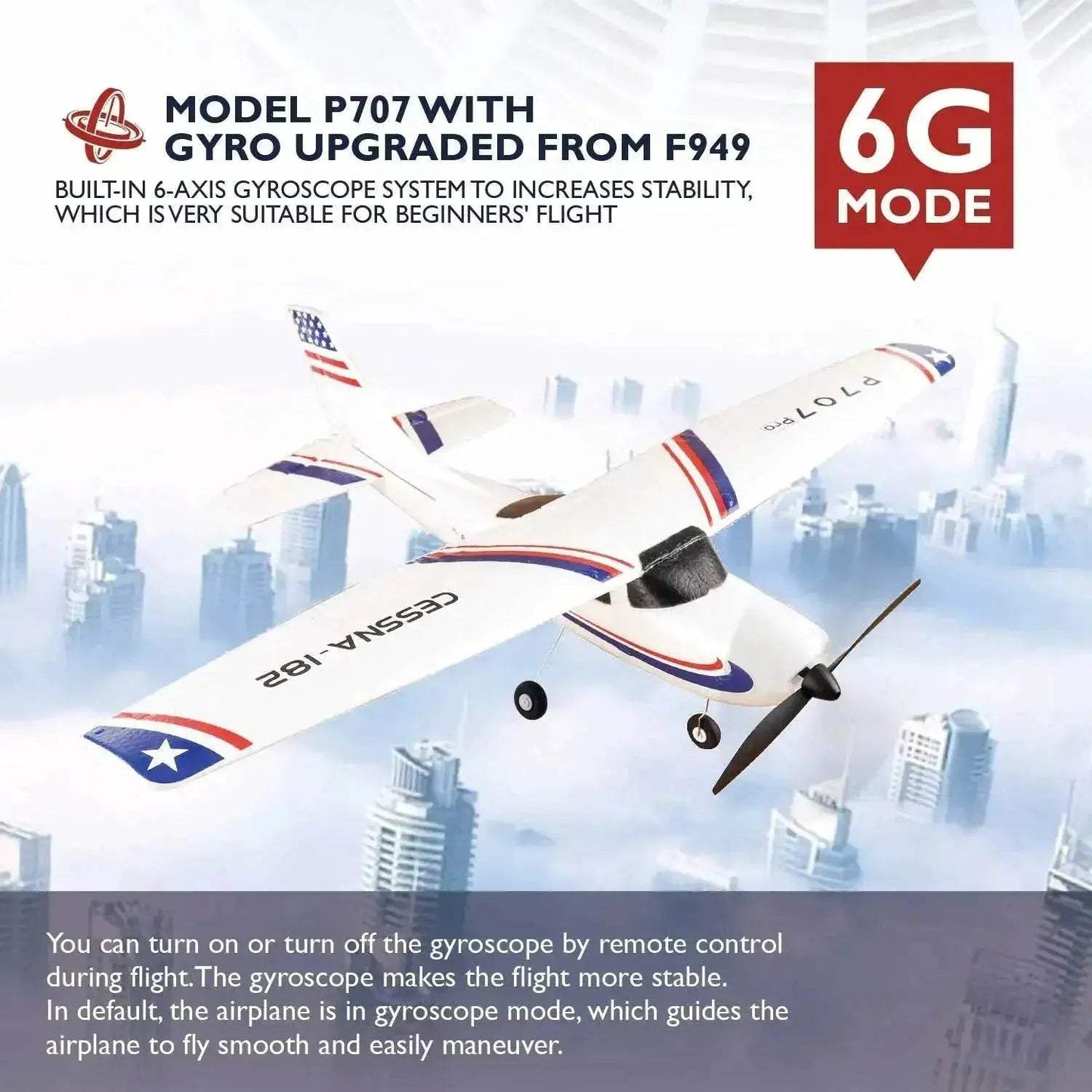  Parkten RC Airplane P707G PRO CESSNA 182 Glider RTF -  ToylandEU™