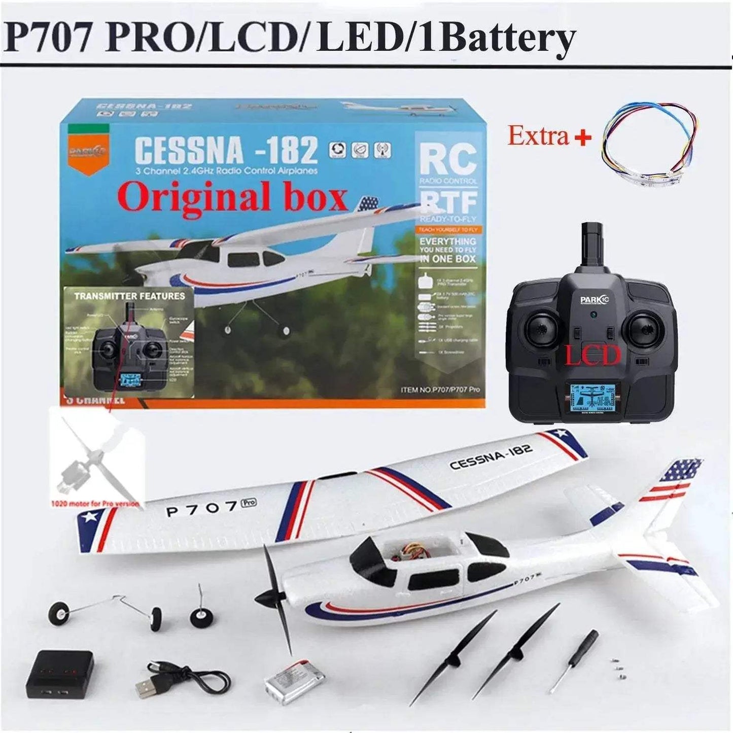  Parkten RC Airplane P707G PRO CESSNA 182 Glider RTF -  ToylandEU™