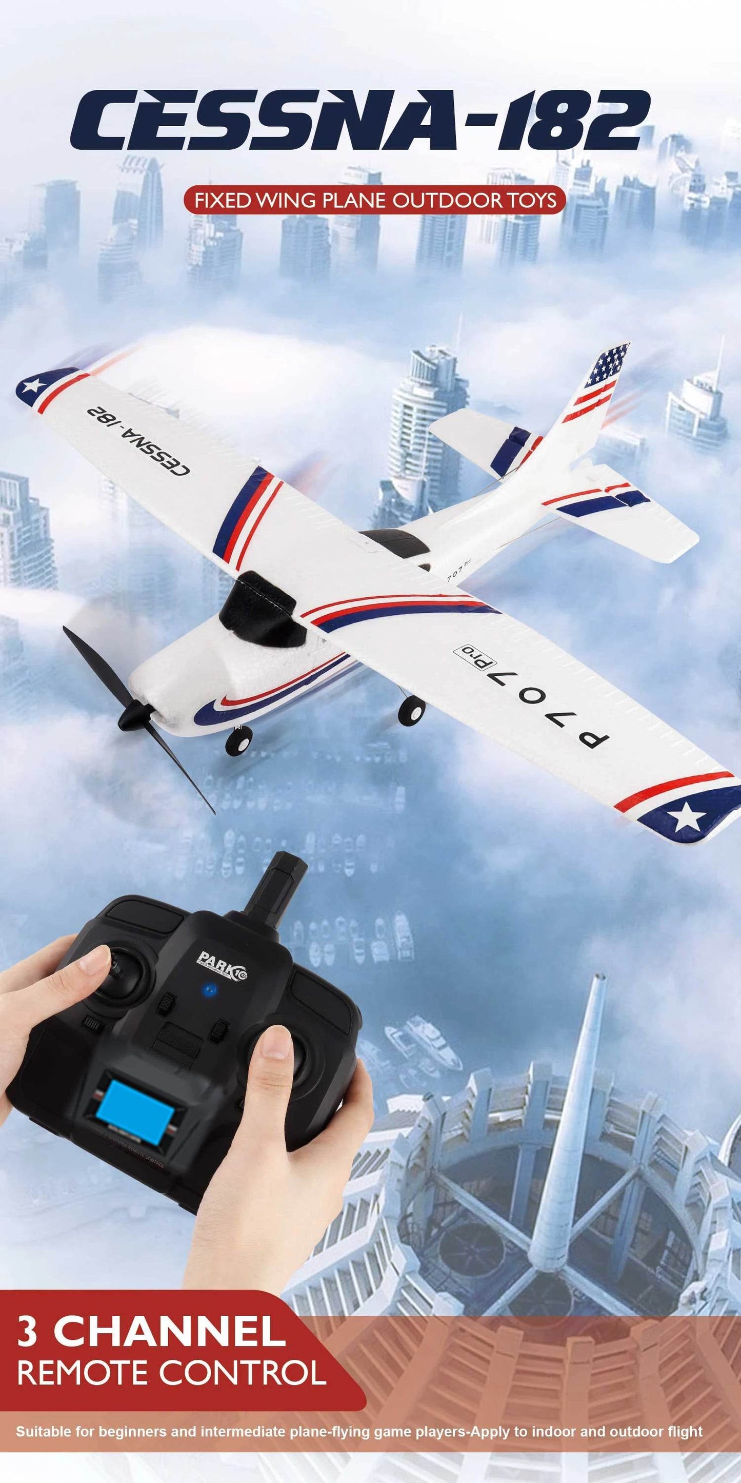 Parkten RC Airplane P707G PRO LCD Version 2.4G RTF Drone - ToylandEU
