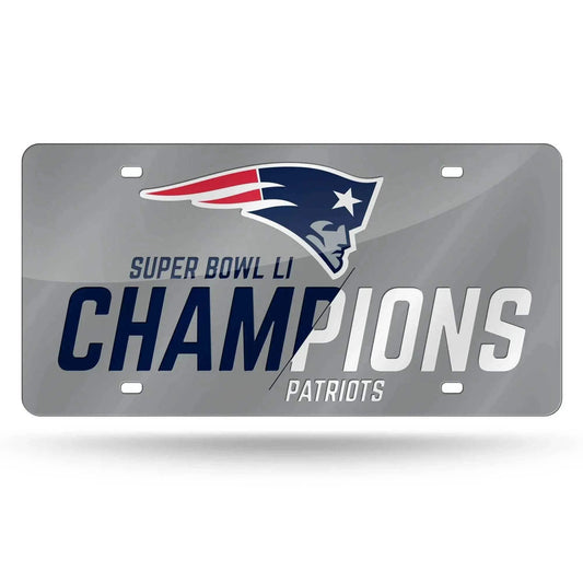  Patriots License Plate Laser Cut Silver Super Bowl Champ -  ToylandEU™