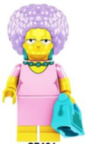 Patty Bouvier LEGO Compatible Figure Collectible With Purple Hair Pink Dress Pearl Necklace - ToylandEU