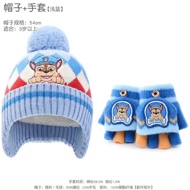Paw Patrol Kids Winter Hat Glove Scarf Set Cozy Skye - ToylandEU