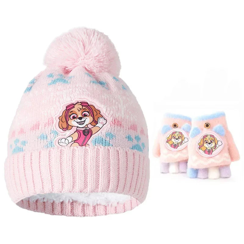 Paw Patrol Kids Winter Hat Glove Scarf Set Cozy Skye - ToylandEU