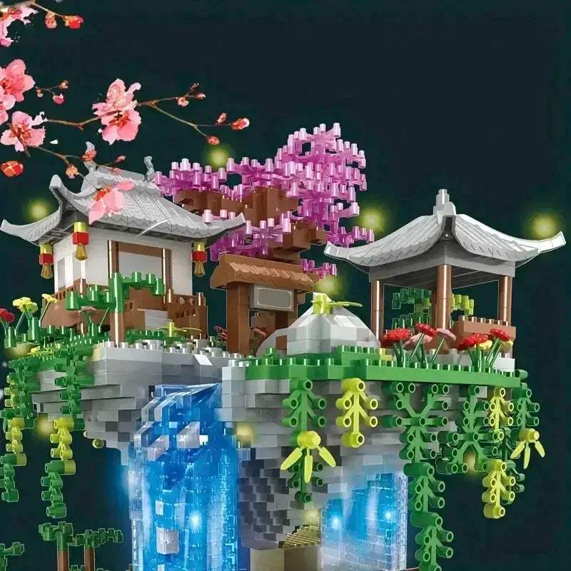 Peach Blossom Pond ABS Building Blocks for Creative Office Decor - ToylandEU