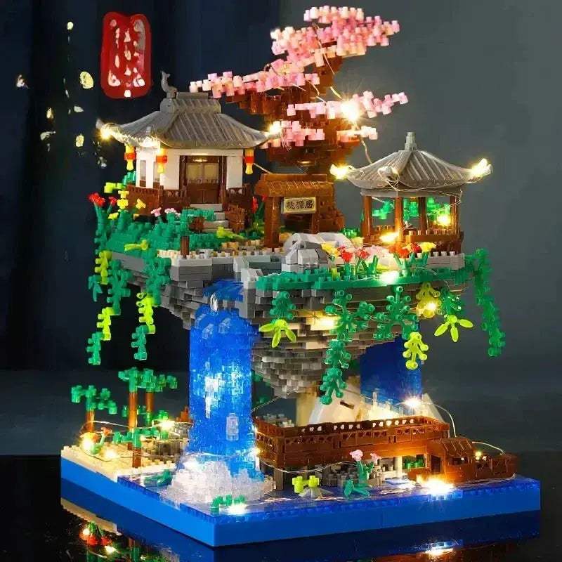 Peach Blossom Pond ABS Building Blocks for Creative Office Decor - ToylandEU