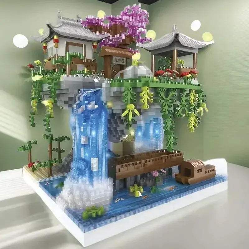 Peach Blossom Pond ABS Building Blocks for Creative Office Decor - ToylandEU