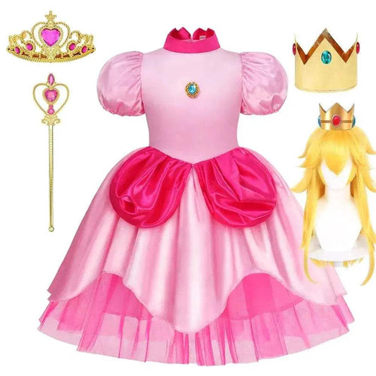 Peach Princess Girls Costume - Perfect for Halloween & Costume Fun - ToylandEU