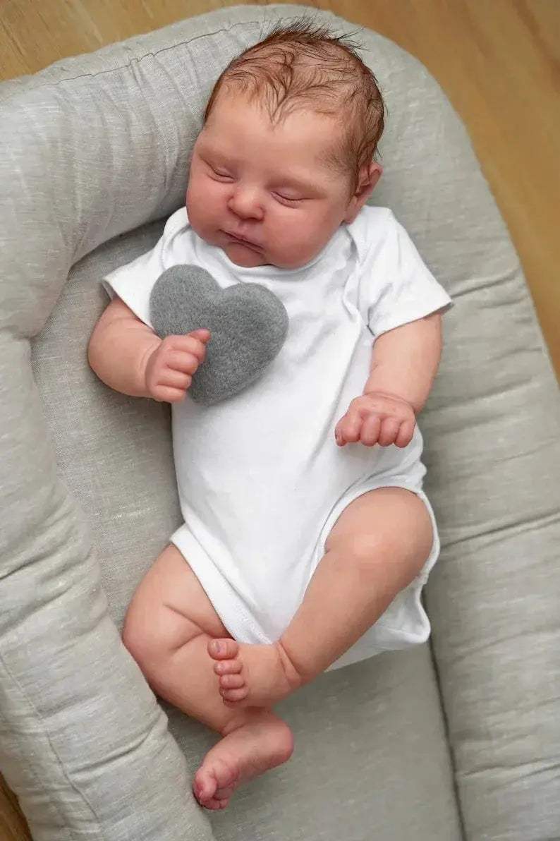 Peaches Reborn Baby Doll 50cm With Rooted Hair Soft Touch - ToylandEU