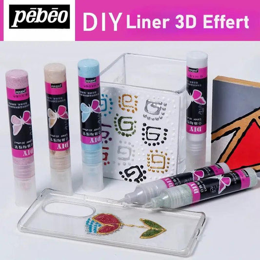  Pebeo 3D Effect Liner Pen Waterproof Acrylic Paint -  ToylandEU™