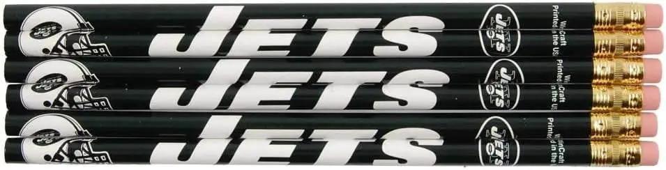  New York Jets Pencil Pack Six Pack WinCraft NFL Team Logo -  ToylandEU™